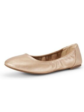 NEW Amazon Essentials Belice Ballet Flats 8.5 Rose Gold Pink Slip On Round Toe